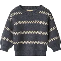 Wheat Genser - Strikk - Harlow - Greyblue - - 74 - Genser