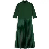 Tommy Hilfiger Slim 5x2 Rib Mix Plus Size 3/4 Ermet Midi-kjole
