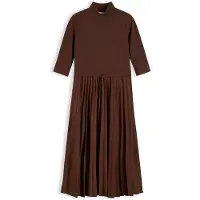 Tommy Hilfiger Slim 5x2 Rib Mix Plus Size 3/4 Ermet Midi-kjole