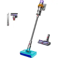 Dyson V15s Detect Submarine, 2-i-1 stavstøvsuger, Uten pose, Nickel, Gult, 0,77 l, Tørr & våt, Syklonisk