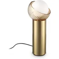 Ideal Lux bordlampe Bloom messing/rav, høyde 27 cm