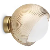 Ideal Lux vegglampe Bloom, messingfarget, Ø 17 cm metall