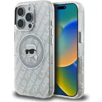 Karl Lagerfeld IML Karl Head Logo MagSafe-etui til iPhone 16 Pro Max – grå