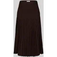 Gant for woman. 4400280 Brown pleated midi skirt (34), Casual, Classic, Recycled Polister