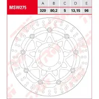 TRW Msw275 Flytende Bremseskive