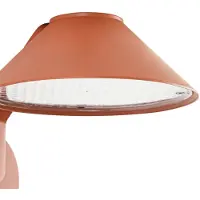 LINDBY utendørs LED-vegglampe Capelo, leirfarget, Ø 20 cm, IP65