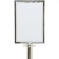 Securit Classic Chrome topskilt A4 rustfrit stål
