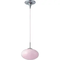 Osram hengelampe Decor Forma, rosa/krom, Ø 31 cm, glass