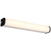 TRIO LED-vegglampe Giacomo, bredde 41 cm, svart, metall, IP44