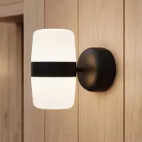 Northern LED-vegglampe Hall, matt svart, Ø 23 cm, 2 lyskilder