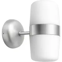 Northern LED-vegglampe Hall, aluminiumsfarget, Ø 23 cm, 2 lyskilder