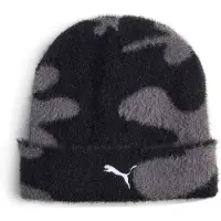 Puma Brushed Printed Mid Crown Beanie, Accessories, Black, OSFA