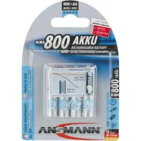 Ansmann Aaa 800mah 1.2v Oppladbart Batteri 4 Enheter