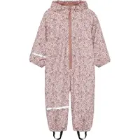 CeLaVi Regndress m. Fleece - PU - Shadow Grå m. Blomster - - 90 - Regndress