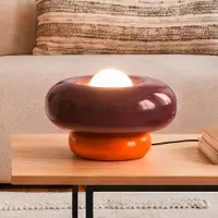 Eglo Bordlampe Torchiarolo, bordeaux/oransje, metall, E27