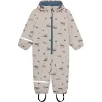CeLaVi Regndress m. Fleece - PU - Nacreous Clouds m. Biler - - 90 - Regndress