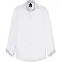 Olymp Luxor Skjorte Fine Herringbone White Hvit Størrelse