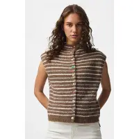 Pieces Pcasira Kneppet Strikket Vest