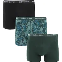 Björn Borg Boksere 3-pack Stretch Svart Grønn Mørkegrønn Størrelse
