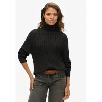 Superdry Slouchy Cable Genser Med Høy Hals