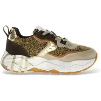 Voile Blanche for woman. 2017475 Club105 beige Leather Sneakers (40), 3 to 5 cm, Laces, Casual