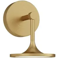 ELSTEAD LED-vegglampe Issa, gullfarget, høyde 20 cm, metall, IP44