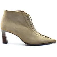 Hispanitas for woman. HI264960 Paris taupe leather ankle boots (41), 3 to 5 cm, Zip, Casual