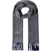 Hackett for man. HM0400109 Blue Twill Wool Cash Scarf (OSFA), Casual, Classic