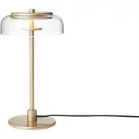 Nuura LED-bordlampe Blossi, høyde 31 cm, gullfarget/klar