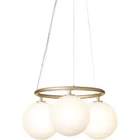 Nuura lysekrone Miira 3 Circular, Ø 54 cm, messing/opal