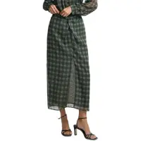 Silbon Midi Knot Ethnic Print Midiskjørt