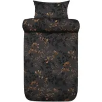 Hoie Sengetøy 140x200 cm - 100% bomullssatin - - Nadja Muted black