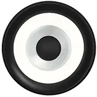 HELL LED-vegglampe Speaker, aluminiumsfarget, Ø 20 cm, metall