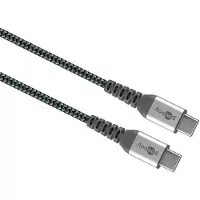 Goobay USB-C / USB-C-kabel - 0.5m - Stellargrå / Sølv