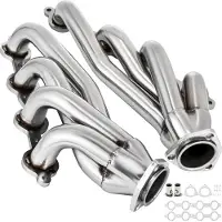 Vevor eksoshodesett 1 3/4" eksos turbo topper, rustfritt stål eksos manifold topper, Shorty Engine Conversion LS Swap eksos topper for Chevy LS1 LS2 LS3 LS6 LS10 SUV/lastebil bil