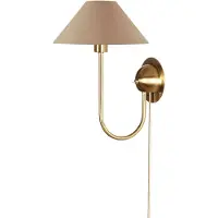 Globen Lighting vegglampe IRIS, mokkabrun, høyde 32 cm