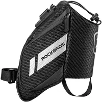 RockBros C32BK Saddle Bag 1.5 L with Water Bottle Pocket - Black