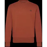 Fred perry for man. M7535 Orange crew neck sweatshirt (S), Casual, Cotton, Long sleeve
