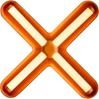 Loom Design LED-vegglampe Fuzz, oransje/svart, 50 cm