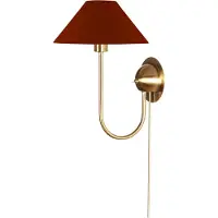 Globen Lighting vegglampe IRIS, burgunderrød, høyde 32 cm
