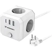 Wozinsky WKZ-3B Power Cube 4x AC 2x USB-A 1x USB-C 4000 W with 1.8 m Cable - White