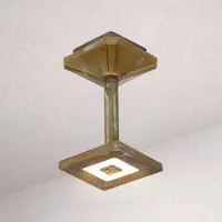 MORETTI LED utendørs taklampe, Aura Frame, høyde 20 cm, antikk messing