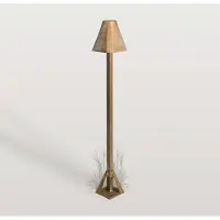 MORETTI LED-sokkellampe Silva Frame, høyde 50 cm, antikk messing