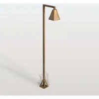MORETTI LED-gatelampe Silva Frame, 100 x 19 cm, antikk messing