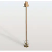 MORETTI LED-gatelampe Silva Frame, høyde 100 cm, antikk messing, IP65