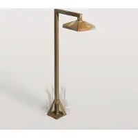 MORETTI LED-sokkellampe Aura Frame, 50 x 19,5 cm, antikk messing