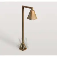MORETTI LED-sokkellampe Silva Frame, 50 x 19 cm, antikk messing