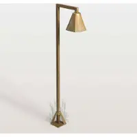 MORETTI LED-gatelampe Silva Frame, 80 x 19 cm, antikk messing