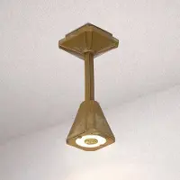 MORETTI LED utendørs taklampe Silva Frame, høyde 26 cm, antikk messing