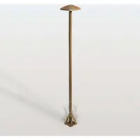 MORETTI LED-gatelampe Aura Frame, høyde 100 cm, antikk messing, IP65